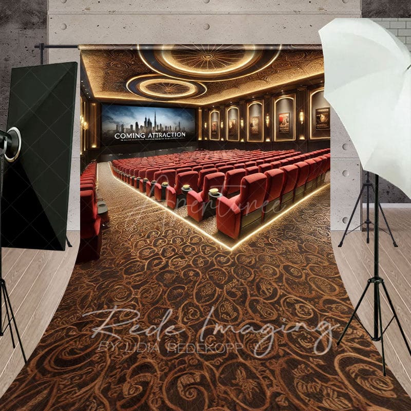Aperturee - Aperturee Luxury Movie Theatre Architecture Sweep Backdrop