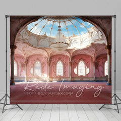 Aperturee - Aperturee Luxury Pink Ballroom Architecture Photo Backdrop