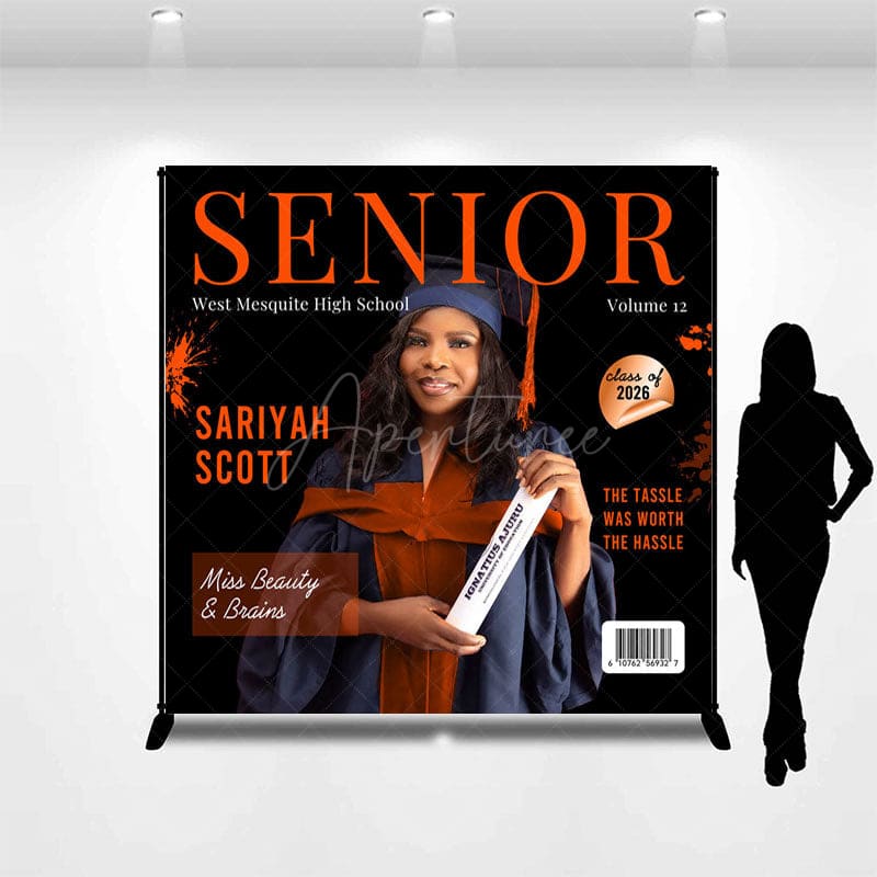 Aperturee - Aperturee Magazine Cover Custom Photo Graduation Backdrop