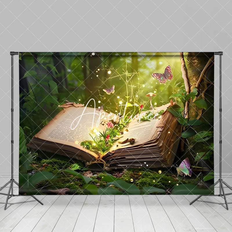 Aperturee - Aperturee Magical Book Fairyland Spring Photography Backdrop