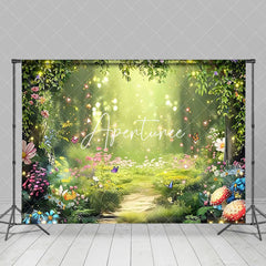Aperturee - Aperturee Magical Forest Fairyland Greeny Spring Scene Backdrop