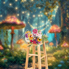 Aperturee - Aperturee Magical Forest Fairyland Spring Greeny Scene Backdrop