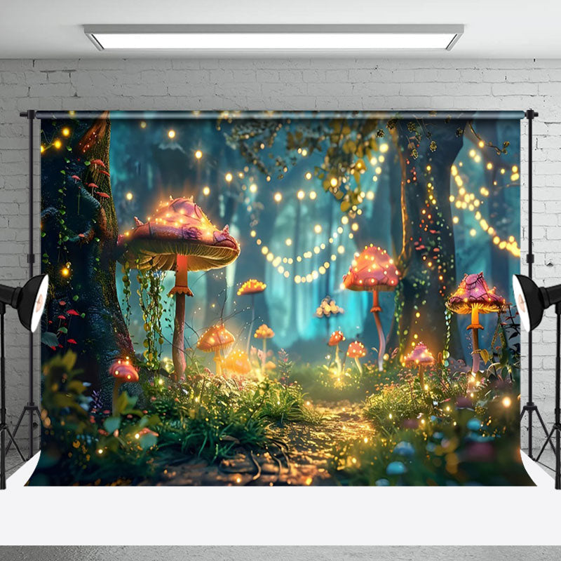 Aperturee - Aperturee Magical Forest Fairyland Spring Greeny Scene Backdrop