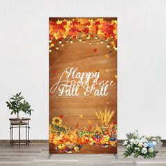 Aperturee - Aperturee Maple Leaves Wooden Happy Fall Yall Arch Backdrop