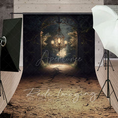 Aperturee - Aperturee Medieval Magic Chandelier Architecture Photo Backdrop