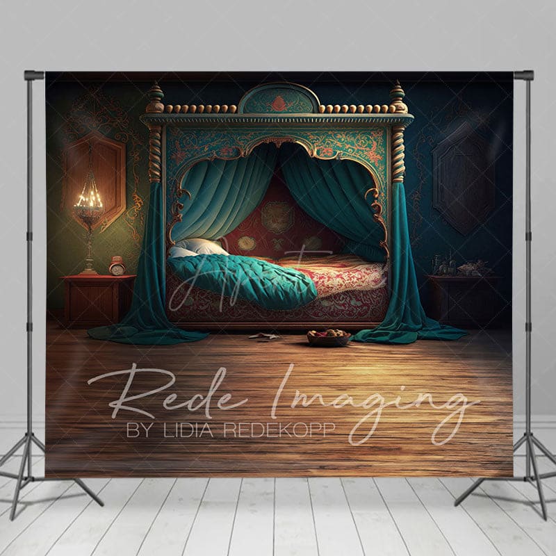 Aperturee - Aperturee Medieval Retro Princess Bedroom Architecture Backdrop
