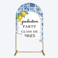 Aperturee - Aperturee Mediterranean Lemon Graduation Party Arch Backdrop