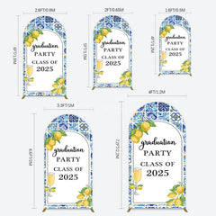 Aperturee - Aperturee Mediterranean Lemon Graduation Party Arch Backdrop