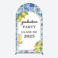 Aperturee - Aperturee Mediterranean Lemon Graduation Party Arch Backdrop