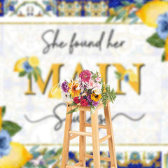Aperturee - Aperturee Mediterranean Lemon Her Main Squeeze Wedding Backdrop