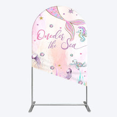 Aperturee - Aperturee Mermaid Oneder The Sea Birthday Cartoon Arch Backdrop