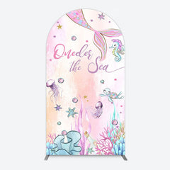 Aperturee - Aperturee Mermaid Oneder The Sea Birthday Cartoon Arch Backdrop