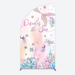 Aperturee - Aperturee Mermaid Oneder The Sea Birthday Cartoon Half Moon Arch Backdrop