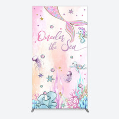 Aperturee - Aperturee Mermaid Oneder The Sea Birthday Cartoon Rectangle Backdrop