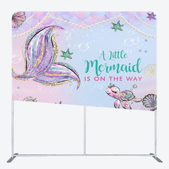 Aperturee - Aperturee Mermaid Under The Sea Glitter Square Tension Backdrop