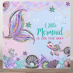 Aperturee - Aperturee Mermaid Under The Sea Glitter Square Tension Backdrop