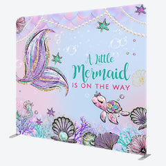 Aperturee - Aperturee Mermaid Under The Sea Glitter Square Tension Backdrop
