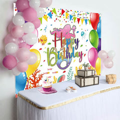 Aperturee - Aperturee Mermaid Under The Sea Scene Flag Birthday Backdrop