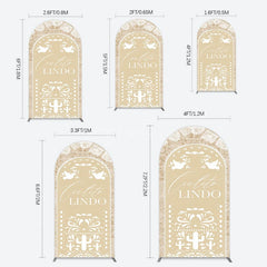 Aperturee - Aperturee Mexican Beige Cielito Lindo Birthday Arch Backdrop