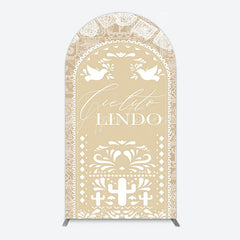 Aperturee - Aperturee Mexican Beige Cielito Lindo Birthday Arch Backdrop