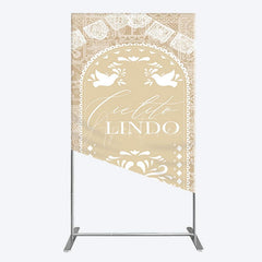 Aperturee - Aperturee Mexican Beige Cielito Lindo Birthday Rectangle Backdrop