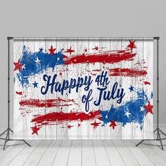Aperturee - Aperturee Minimalist American Flag Wooden Holiday Backdrop