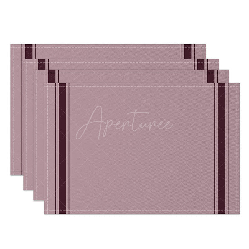 Aperturee - Aperturee Minimalist Solid Dark Color Placemats Set of 4 Classic Modern Design for Elegant Formal Dining Table