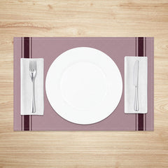 Aperturee - Aperturee Minimalist Solid Dark Color Placemats Set of 4 Classic Modern Design for Elegant Formal Dining Table
