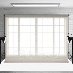 Aperturee - Aperturee Minimalist White Window Photography Backdrop Bright Indoor Studio Portrait Background Elegant Home Decor