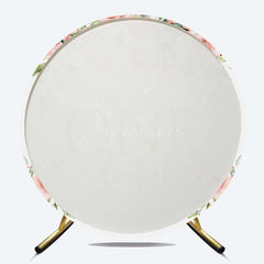 Aperturee Aperturee Miss Onederful Pink Floral Round Birthday Backdrop