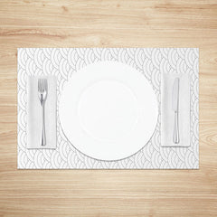 Aperturee - Aperturee Modern Black and White Striped Placemats Set of 4 Minimalist Geometric Line Art for Kitchen Dining Table
