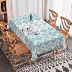 Aperturee - Aperturee Modern Pixel Art Rectangle Tablecloth For Home Decor