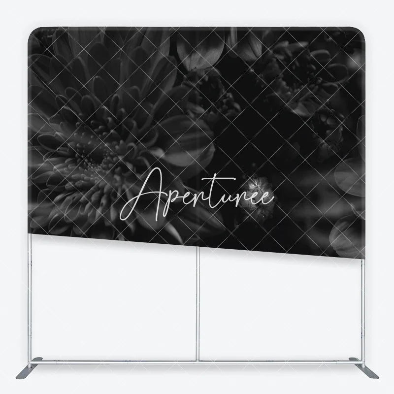 Aperturee - Aperturee Moody Dark Floral Chrysanthemum Square Double-Sided Backdrop Gothic Vintage Flower Photography Background