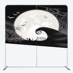 Aperturee - Aperturee Moon Night Spider Wab Halloween Pillow Case Backdrop