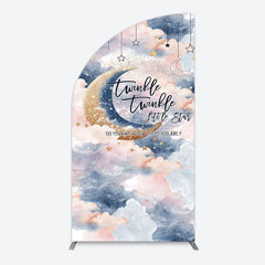 Aperturee - Aperturee Moon Night Twinkle Star Baby Shower Half Moon Arch Backdrop