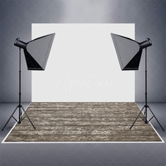 Aperturee - Aperturee Mottled Grey Vibe Wood Rubber Floor Mat For Photo