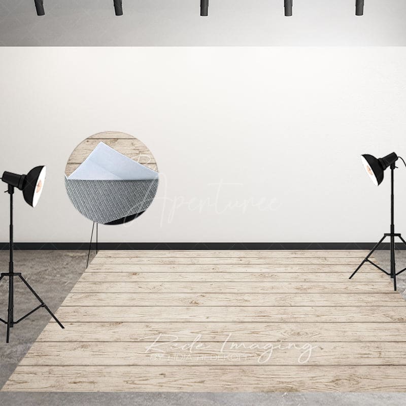 Aperturee - Aperturee Mottled White Brown Fabric Floor Backdrop For Photo