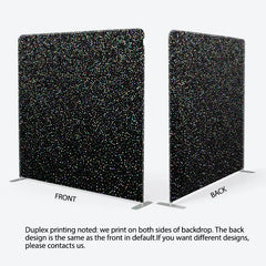Aperturee - Aperturee Multi Color Sparkling Black Party Backdrop Cover