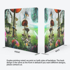 Aperturee - Aperturee Mushroom Fairy Tale Forest Square Tension Backdrop