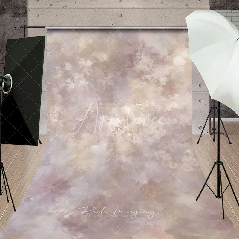 Aperturee - Aperturee Muted Brown Gray Purple Cream Abstract Textured Sweep Backdrop Artistic Vintage Photography Background