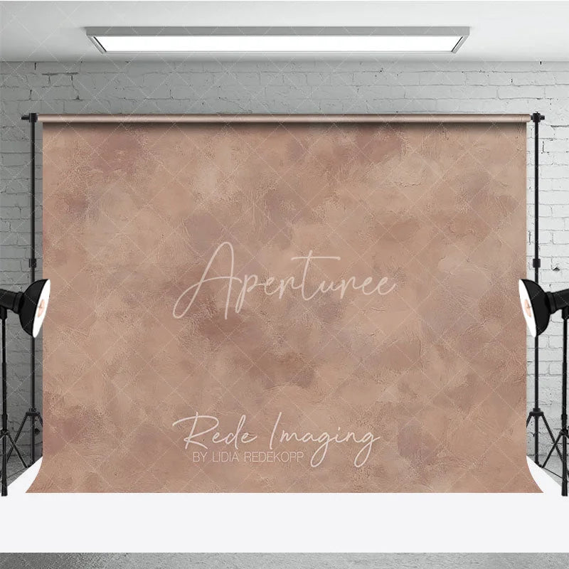 Aperturee - Aperturee Muted Pink and Beige Abstract Textured Photography Backdrop Fine Art Painterly Studio Background for Portraits