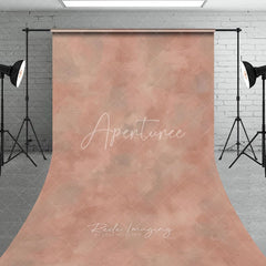 Aperturee - Aperturee Muted Pink and Peach Textured Painterly Sweep Backdrop Abstract Artistic Photography Background for Portraits