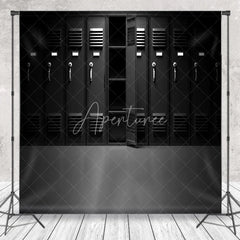 Aperturee - Aperturee Mysterious Dark Storage Lockers Open Door Backdrop
