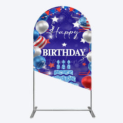 Aperturee - Aperturee National Flag Balloons Sweet Birthday Arch Backdrop