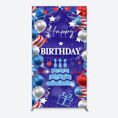 Aperturee - Aperturee National Flag Balloons Sweet Birthday Rectangle Backdrop
