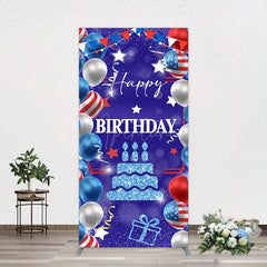 Aperturee - Aperturee National Flag Balloons Sweet Birthday Rectangle Backdrop