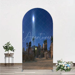 Aperturee - Aperturee Nativity Scene Arch Backdrop Star of Bethlehem Christmas Night Religious