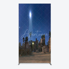 Aperturee - Aperturee Nativity Scene Rectangle Backdrop Star of Bethlehem Christmas Night Religious