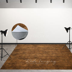 Aperturee - Aperturee Natural Brown Wood Grain Photo Fabric Floor Backdrop