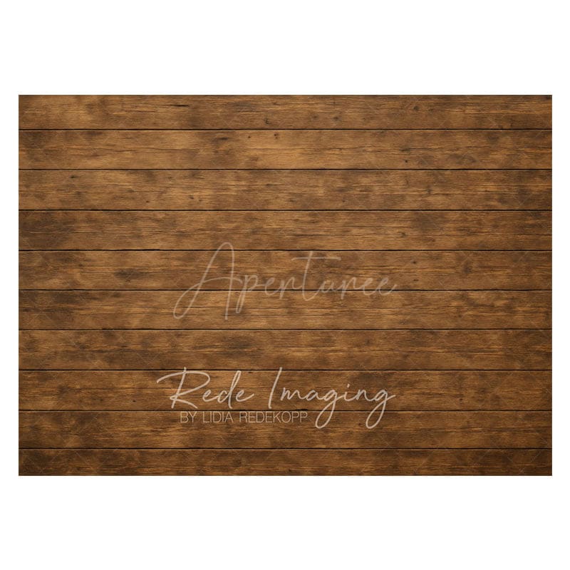 Aperturee - Aperturee Natural Brown Wood Grain Photo Rubber Floor Mat